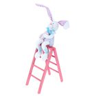 Декор "Зайчишка-мальчишка с морковкой на лестнице" 7,5х13х44 см - Фото 2