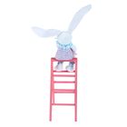 Декор "Зайчишка-мальчишка с морковкой на лестнице" 7,5х13х44 см - Фото 3