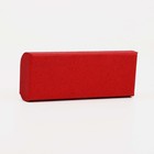 Футляр для очков на магните, 15.5 см х 3 см х 6 см, салфетка, цвет красный - фото 26198937
