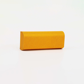 Футляр для очков на магните, 15.5 см х 3 см х 6 см, салфетка, цвет жёлтый
