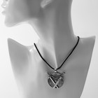 Кулон-амулет «Меч-кладенец» на шнурке, цвет чернёное серебро, 40 см - фото 23823328