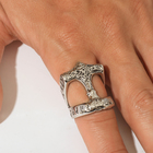 Кольцо «Тор», цвет чернёное серебро, 20 размер - фото 6900844