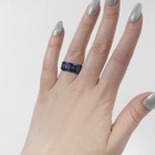 Кольцо «Вальхалла» с рунами, цвет бело-синий, 16 размер - фото 8698161