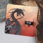 Кольцо с надписью «Вальхалла» с рунами, чёрно-белое, 18 размер - Фото 2