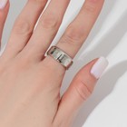 Кольцо с надписью «Вальхалла» с рунами, белое в серебре, 18 размер - Фото 3