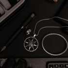 Кольцо с надписью «Вальхалла» с рунами, белое в серебре, 18 размер - Фото 6