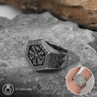 Кольцо «Асгард», цвет чернёное серебро, 21 размер - фото 9860521