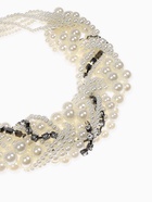 Набор 2 предмета: серьги, бусы «Жемчужный со стразами», цвет белый, 40 см - фото 68114815