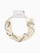 Набор 2 предмета: серьги, бусы «Жемчужный со стразами», цвет белый, 40 см - фото 68114820