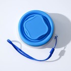 Стакан силиконовый складной с крышкой Доляна «Айли», 200 мл, 8,5×9 см, цвет синий - фото 4378897