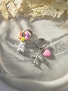 Серьги со съёмным элементом «Трансформер» мишка и сердце, цветные в серебре - Фото 9