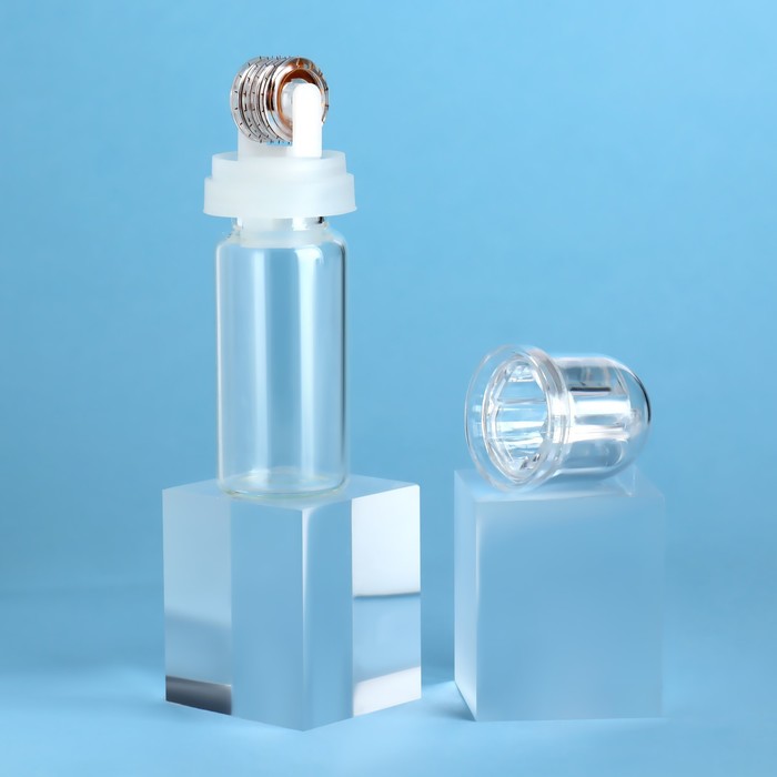 Мезороллер со флаконом для сыворотки, 64 иглы, 0,25/0,5/1 мм, флакон 10 мл, цвет прозрачный 34790