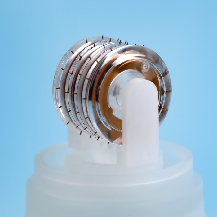 Мезороллер со флаконом для сыворотки, 64 иглы, 0,25/0,5/1 мм, флакон 10 мл, цвет прозрачный 34790