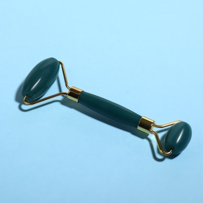 Массажёр для лица и зоны декольте, 14,5 × 5 см, PVC-коробка, цвет изумрудный 34791