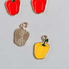 Декор для творчества металл, эмаль "Перец" МИКС 1,7х1,1 см 9236009