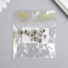 Бусина для творчества металл «Божья коровка», серебро, 0.8?0.9 см (комплект 10 шт) - фото 22190664