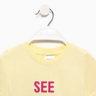 Футболка для девочки SEE YOU, цвет светло-жёлтый, рост 110-116см - фото 42012972