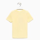 Футболка для девочки SEE YOU, цвет светло-жёлтый, рост 110-116см - фото 42012973