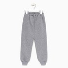 Брюки для мальчика, цвет серый меланж, рост 128-134см - фото 24629174