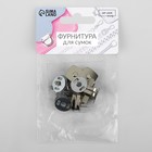 Кнопки магнитные, квадратные, 14×14 мм, 4 шт., цвет серебряный - Фото 3