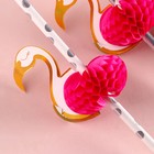 Трубочки для коктейля «Фламинго», спираль, в наборе 6 штук - Фото 4