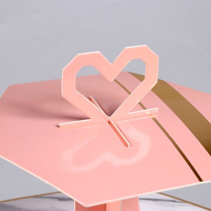 Подставка для пирожных, трёхъярусная, цвет розовый - фото 1907713134