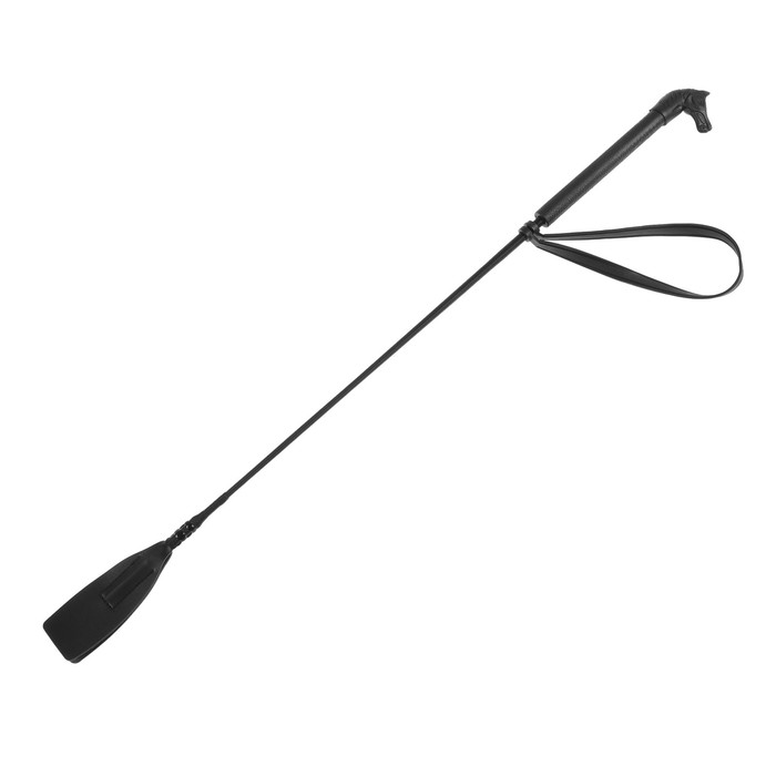 Хлыст для лошади, средний, полиуретан, чёрный, конкурный - Фото 1