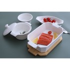 Форма для запекания BellaTenero, 1 л, 25.6×14.9×6.2 см, с бамбуковой крышкой, керамика, белая - Фото 13