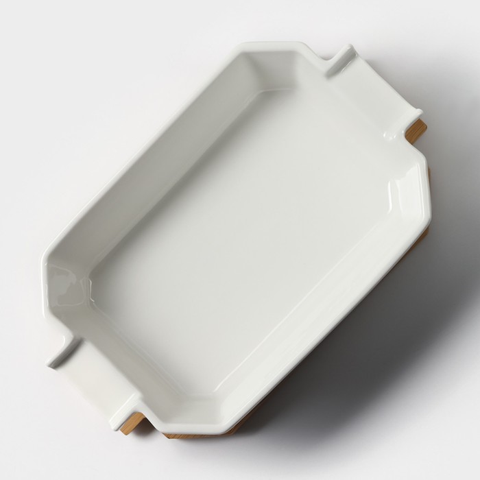 Форма для выпечки из жаропрочной керамики BellaTenero, 1000 мл, 25,6×14,9×6,2 см, цвет белый - фото 1890076704
