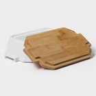 Форма для запекания BellaTenero, 1 л, 25.6×14.9×6.2 см, с бамбуковой крышкой, керамика, белая - Фото 9