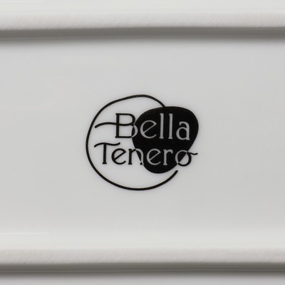 Форма для запекания BellaTenero, 1.6 л, 31×19×7.5 см, с бамбуковой крышкой, керамика, белая