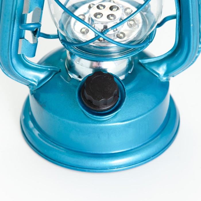 Керосиновая лампа декоративная лазурный 9,5х13,5х18,5 см RISALUX - фото 1885646129