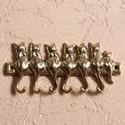 Крючок «7 котов», 17×8×1.5 см, латунь - Фото 2