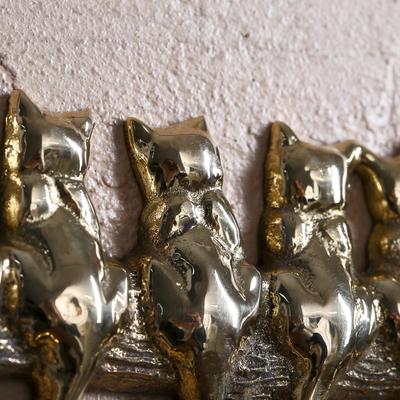 Крючок «7 котов», 17×8×1.5 см, латунь