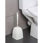 Комплект для туалета Melange, d=14 см, h=42 см, цвет молочный туман - Фото 1