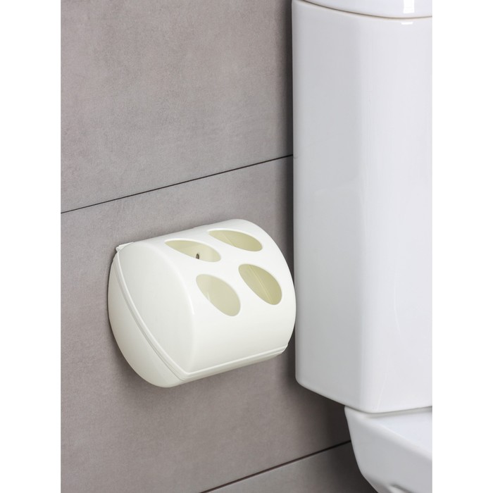 Держатель для туалетной бумаги Keeplex Light, 13,4×13×12,4 см, цвет белое облако - фото 1901872520