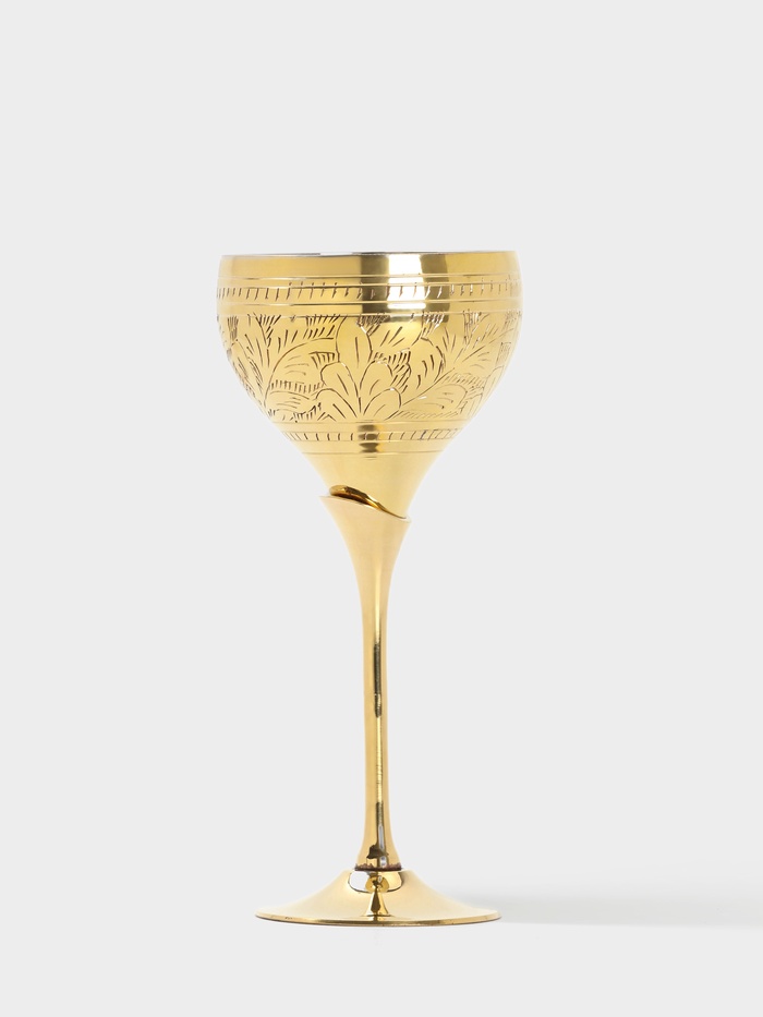 Бокал для вина, 20×9×9 ± 1 см, латунь - Фото 1