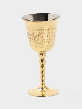 Бокал для вина, 8×7×17 см, латунь  (артикул 807474)  большой выбор товаров оптом и в розницу по низким ценам с доставкой