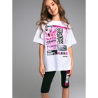 Комплект для девочек: футболка, бриджи, рост 140 см - фото 109935593