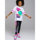 Комплект для девочек: футболка, легинсы, рост 128 см - фото 109935639