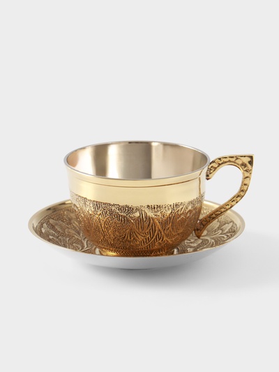 Чайная пара «Эго», 6×13×13 см, латунь