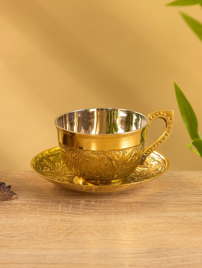 Чайная пара «Эго», 6×13×13 см, латунь - Фото 1