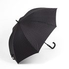 Зонт - трость полуавтоматический «Клетка», 8 спиц, R = 59 см, цвет чёрный - Фото 1