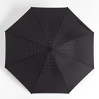 Зонт - трость полуавтоматический «Клетка», 8 спиц, R = 59 см, цвет чёрный - Фото 2