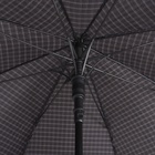 Зонт - трость полуавтоматический «Клетка», 8 спиц, R = 59 см, цвет чёрный - Фото 6
