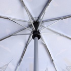 Зонт автоматический «Town», сатин, 3 сложения, 8 спиц, R = 52 см, цвет голубой - фото 9599369