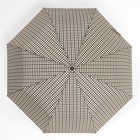 Зонт автоматический «Клетка», 3 сложения, 8 спиц, R = 51 см, цвет бежевый - фото 9852084