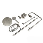 УЦЕНКА Душевая система ZEIN ZS-2, смеситель, тропическая и ручная лейка, нерж. сталь, сатин - Фото 7