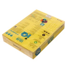 

Бумага цветная А4 500 л, IQ COLOR, 80 г/м2, желтый, ZG34
