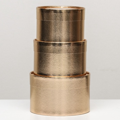 Набор подарочных коробок 3 в 1, завальцованные, золотой, 16×10 см, 14×9 см, 13×8.5 см